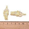 Religion Brass Micro Pave Clear Cubic Zirconia Pendants KK-N287-46G-G-01-3