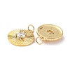 Brass Micro Pave Cubic Zirconia Pendants X-ZIRC-P092-016G-RS-3