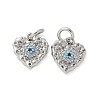 Brass Micro Pave Cubic Zirconia Charms KK-U056-34P-1