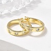 Brass Micro Pave Clear Cubic Zirconia Hoop Earrings EJEW-H125-18G-5