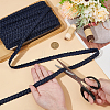 15 Yards Imitation Leather Braided Lace Ribbon WL-WH0003-02E-3
