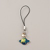 Cute Cartoon Planet Alloy Enamel Mobile Straps Lanyards HJEW-WH0068-07C-1