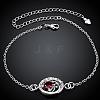 Delicate Silver Plated Brass Cubic Zirconia Filigree Anklets AJEW-BB05248-C-2