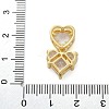 Heart Brass Micro Pave Cubic Zirconia Pendants KK-M319-13G-3