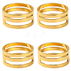 4Pcs Brass Rings RJEW-YW0001-06G-1