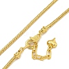 Rack Plating Brass Round Snake Chain Necklaces for Women NJEW-C059-27G-2