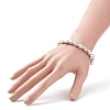 Natural Pearl Beaded Stretch Bracelet for Women BJEW-JB08868-02-3