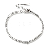 2.5MM Brass Pave Clear Cubic Zirconia Tennis Bracelet Making KK-D238-02P-1