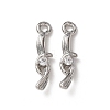 Brass Micro Pave Cubic Zirconia Charms KK-C253-06P-1