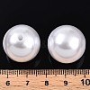 Round ABS Plastic Imitation Pearl Beads OACR-R053-01-4