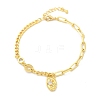 Brass Micro Pave Clear Cubic Zirconia Charm Bracelets BJEW-U020-05G-4