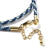 Polyester Cord Braided Necklace Makings MAK-L043-03G-17-3