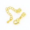 Golden Brass Chain Extender X-KK-A087-G-NR-2