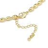 Rack Plating Brass Textured Teardrop Link Chain Necklaces for Women NJEW-K382-08G-2