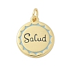 Brass Enamel Pendants KK-P293-09G-2