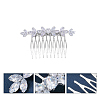 Cubic Zirconia Hair Combs PW-WG10096-02-1