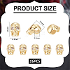 16Pcs Brass Micro Pave Clear Cubic Zirconia Beads ZIRC-UN0001-13-3