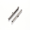 Tarnish Resistant 304 Stainless Steel Slide On End Clasp Tubes STAS-S115-01I-P-2