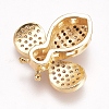 Brass Micro Pave Cubic Zirconia Pendants ZIRC-A009-18G-2