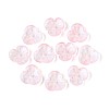 Baking Paint Transparent Glass Bead Caps DGLA-N014-09A-07-1