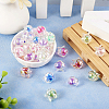 64Pcs 8 Colors UV Plating Rainbow Iridescent Acrylic Beads OACR-TA0001-20-4