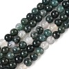 Natural Moss Agate Beads Strands X-G-L470-31-6mm-2
