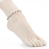 Golden Plated Brass Link Chain Anklets AJEW-AN00413-4