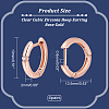  4 Pairs Clear Cubic Zirconia Hoop Earring EJEW-NB0001-11RG-2