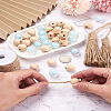 80Pcs Polygon & Round Wood Beads DIY-CF0001-01-16