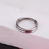 316L Stainless Steel Micro Pave Cubic Zirconia Hoop Nose Rings WG5D603-24-1