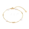 Brass Beaded Bracelets BJEW-JB06078-1