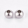304 Stainless Steel Smooth Round Spacer Beads STAS-M006-01D-2