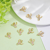 10Pcs Brass Micro Pave Cubic Zirconia Charms KK-BBC0024-920-4