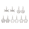 5 Pairs 5 Styles Alloy Dangle Earrings EJEW-JE05551-S-1