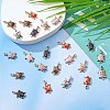 28 Pieces Mixed Colors Turtle Charms Pendant Alloy Turtle Charm Ocean Animal Pendant for Jewelry Necklace Earring Making Crafts JX424A-1