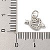 Rack Plating Brass Micro Pave Clear Cubic Zirconia Charms KK-U030-25P-3