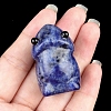 Natural Sodalite Carved Frog with Eye Figurines PW-WG73755-09-1