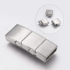 Tarnish Resistant 304 Stainless Steel Magnetic Clasps with Glue-in Ends STAS-P181-53P-1