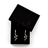 Brass Micro Pave Clear Cubic Zirconia Huggie Hoop Earrings EJEW-JE04227-02-3