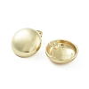 Blank Flat Round Brass Stud Earrings EJEW-Q811-07G-2