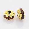 Brass Rhinestone Spacer Beads RB-A014-L6mm-15G-NF-2