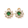 Brass Micro Pave Cubic Zirconia Charms CU-K002-39G-D-1
