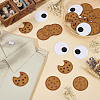 40Pcs 3 Styles Chocolate Cookies Polyester Embroidered Cloth Patch PATC-OC0001-05-4
