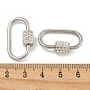 304 Stainless Steel Screw Carabiner Lock Charms STAS-C092-02A-P-3