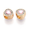 Rack Plating Alloy Rhinestone European Beads FIND-N011-06KCG-2