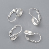 304 Stainless Steel Leverback Earring Settings STAS-F191-03S-14mm-1