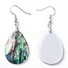 Abalone Shell/Paua Shell Dangle Earrings EJEW-K081-02B-2