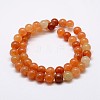 Natural Red Aventurine Bead Strands X-G-P257-02-6mm-3