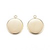 Ion Plating(IP) 304 Stainless Steel Pendant Cabochon Settings LS-STAS-G127-13-14mm-G-2