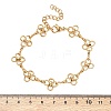 304 Stainless Steel Flower Link Chain Bracelets SA-CBA2696-21G-5